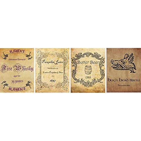 Floordrobe Clothing Novelty Witches and Wizards Themed Soft Drink Bottle Stickers Cover