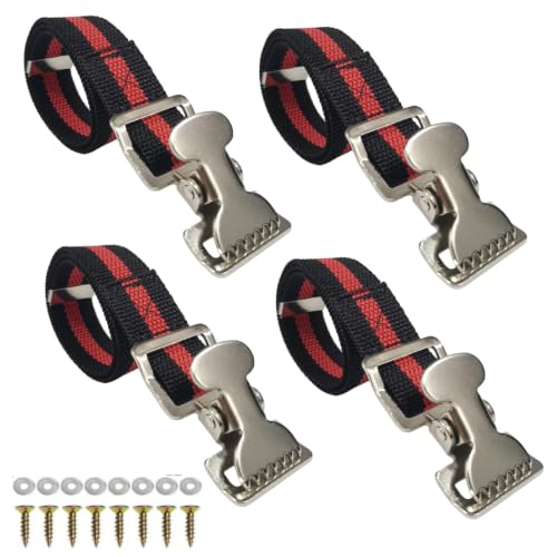 4PCS Stilt Replacement Straps - Drywall Stilts Foot Straps with Metal Buckles, Adjustable for Secure Fit - Parts Kit forConstruction, Painting &amp; Street Performances