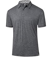 J.VER Men's Polo Shirt Quick Dry Moisture Wicking Golf Shirts Stretch Wrinkle-Free Athletic Perfo...