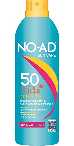 NO-AD Kids Continuous Spray SPF 50 - 10 oz, Pack of 5