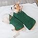 Happyyami Hooded Pet Bathrobe for Cats and Dogs Quick- -Absorbent Towel s Material Keeps Pets Warm After Bathing for Indoor and Outdoor Use