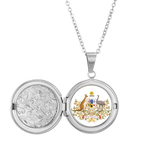 Collier Australie médaillon emblème Canberra pour look urbain et voyage