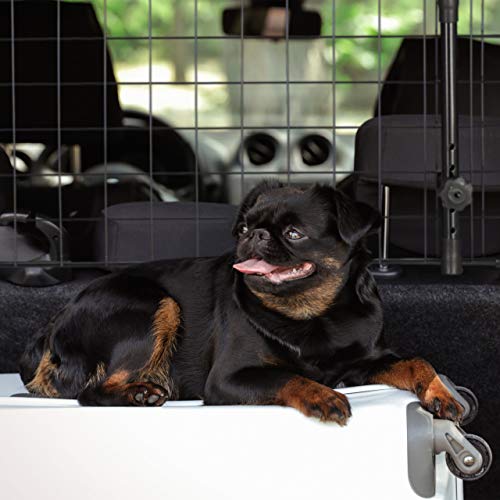Relaxdays Hundegitter Auto, Trenngitter Universal, verstellbare Breite, Autogitter Maße H x B: 32 x 92-136 cm, schwarz