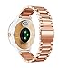 WIGERLON Compatible with Garmin Venu 2 plus/Venu/Venu Sq/Vivoactive 3 watch band,Stainless Steel bands fits most 20mm Watch Lugs Compatible for Vivoactive 3 Music/Forerunner 245 Music,Forerunner 645/645 Music Venu Sq rose gold