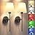 JOFIOS Battery Operated Wall Sconce Set of 2?Silver Wireless Wall Sconce with 5200mAh Dimmable Detachable Bulbs and Remote, 10 Colors Rechargeable Sconces Decor for Bedroom Living Room Hallway