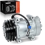 A-Premium Air Conditioner AC Compressor with Clutch Compatible with Volvo ACL, VN/VNL/VNM, WC/WG/WH/WI, White/GMC, ACL, J9C0, WAH WCA WG, WHL WHM, WIA WIL WIM