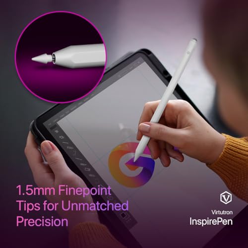 Image of Magnetic Wireless Charging 2nd Gen Stylus Pen Compatible for iPad | Palm Rejection | Pencil Compatible with iPad Pro 12.9 in 3 /4 /5 /6, iPad Pro 11 in 1 /2 /3 /4, iPad Air 4 /5 (Apple Wireless)