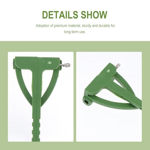 Pack de 100 piezas de broche de plástico verde con imperdible triangular 3