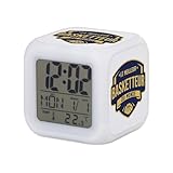 Fabulous Réveil Cube Lumineux Blanc - Le Meilleur Basketteur du Monde Sport Basket Sportif Basketball - 7,8 x 7,8 x 7,8 cm - Retro Éclairage Multicolore LED