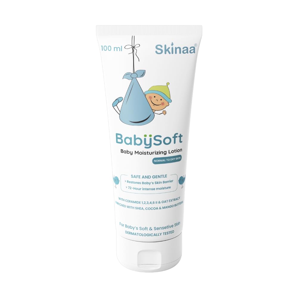 Baby Lotion 0-2yr for Newborn Babies & Kids 100ml | Moisturizing Body Lotion for Dry & Sensitive Skin | Pediatrician Recommended & Dermatologically Tested