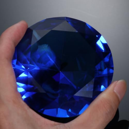 Gemas artificiales azules de cristal de 60mm con diseño elegante para ambiente romántico 3