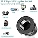 Cigarette Lighter Socket 12 Volt Plug, Qidoe Dual Quick Charger3.0 and PD 30W Waterproof 12 Volt USB Outlet with 150W 12V Cigarette Socket Panel fits for Golf cart Heater, car,Boat,Marine