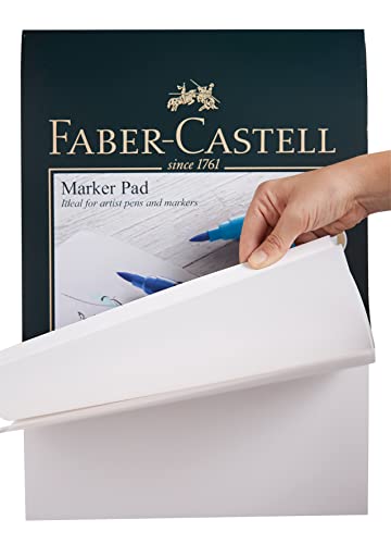 Faber-Castell Art & Graphic Marker Pad, A3, Acid Free Gummed Paper, 70 GSM, 50 Sheets for Pitt Pens, Markers, Watercolour Pens and Pencils, Fineliners, Sketching, Art, Craft, Home, School, Students - Image 4
