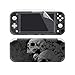 eXtremeRate - Juego Completo de Adhesivos para Nintendo Switch Lite/NSL Console, diseño de Calavera Gris