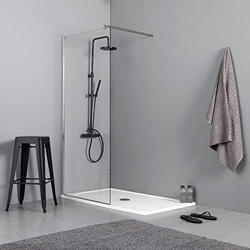 Kiamami Valentina Ducha a RAS de Suelo 90 cm para Plato de Ducha o a RAS de Suelo | Walk in