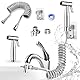 GZLCEU 1 Stk Teleskopischer Duschschlauch, 3m Duschschlauch mit Bidet Handbrause set 1 Klebeband für Sprühgerät,Toilette Bidet,Waschbeckens,Wasserhahn