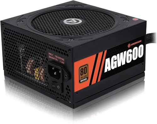 ARESGAME Power Supply 600W 80+ Bronze Certified PSU (AGW600)