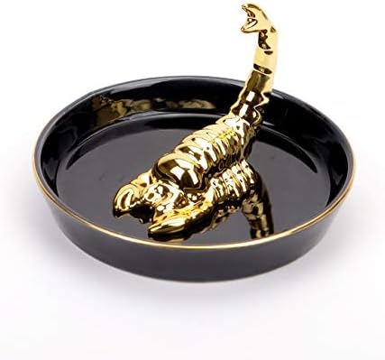 YPDINGDING Constellation Gold Scorpio Jewelry Tray Ring Holder Decor Dish Organizer Ring Display Earrings Necklace Bracelet