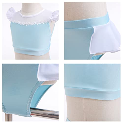 Image of MYRISAM Girls Princess Two-Piece Tankini Swimsuits Party Bathing Suits Ruffles Beach Surf Swimming Swimwear Bikini Set