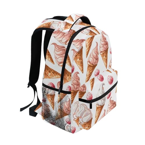 Cartoon Ice Cream Funny Backpack for School Boys Girls Adults Kids Bookbag Laptop Bag 15L2