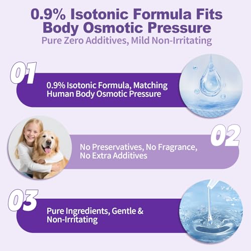 Saline Solution 0.9% Sodium Chloride, 5ml Single-Use Vials (30 Pack), Gentle Cleansing for Nose, Eyes, Ears & Skin, for Babies, Kids & Adults — view 2