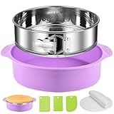 Stainless Steel Springform Pan 9 Inch Nonstick, Leakproof Cheesecake Pan with Pan Protector, Spring Form Pan for Cheesecake, 9 Inch Springform Cake Pan, Cheese Cake Pans for Baking & 50Pcs Parchment