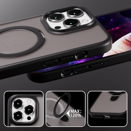 Support magnétique iPhone 16 Plus coque fine antichoc béquille et protection objectif