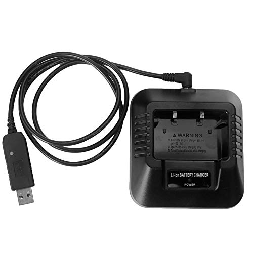 GAOHOU 1pcs USB Battery Charger Charging Dock Compatible for Baofeng UV-5R UV-5RE DM-5R Two Way Radio Walkie Talkie