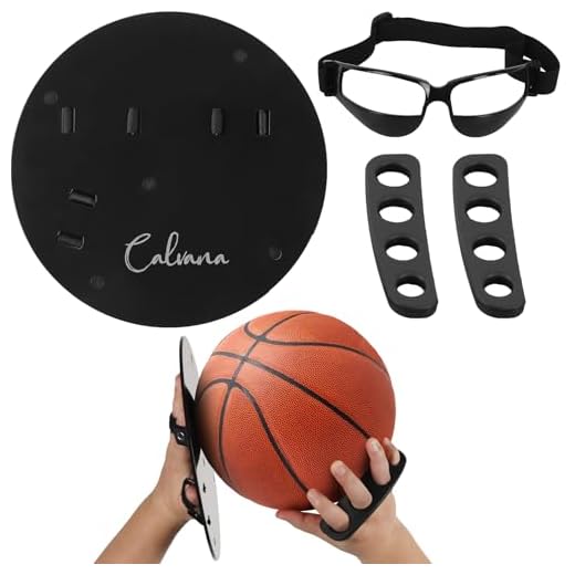 Calvana Basketball Shooting Off Hand Trainer Kit for Both Handed Shooters - Includes Dribbling Goggles - Enhances Shooting Accuracy and Ball Handling-L