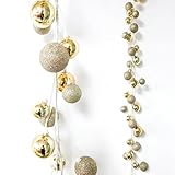 6ft Christmas Ball Garland β DecorSea Glitter & Shiny Baubles, Elegant Holiday Decoration for Mantel, Stairs, Door Frame & Tree Decor