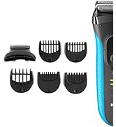 Electric Shaver Trimmer Head for Braun Series 3, Electric Razor Head with 5 x Guide Comb 1/2/3/5/...