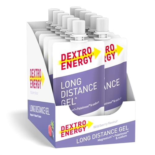 Dextro Energy Long Distance Gel Wild Berry | Fast and Long-Lasting Energy Supply | Developed for Intensive Long Endurance Exercise | Easy to Consume Continuous Carbohydrates | Pack of 12