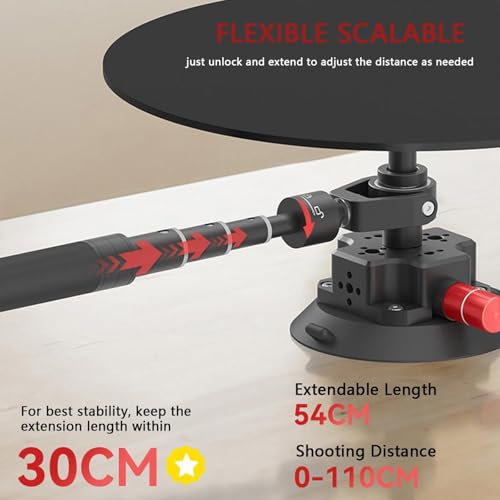 Image of Foldable Panoramic Rotating Shooting Platform,Rotating Camera Slider 360 Photo Booth Professional Video Equipment Video Rotating Platform for Filmmakers Videographers