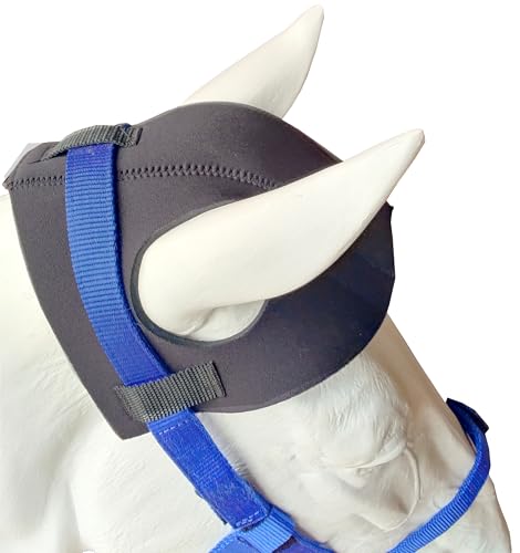 HUNTERS SADDLERY Comfort Poll Guard für Pferde – Entlastung des Kopfschüttels, Halfter Zaumzeug Druckreduzierung, stabiler Reise-Kopfschutz – Cob volle Größe