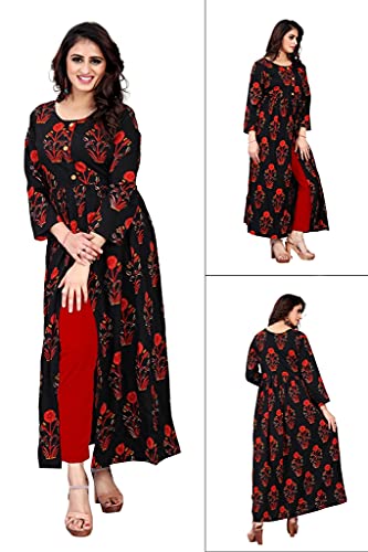 Image of H.E HAMZA ENTERPRISER Printed Crepe Material Brown Western Dress For Women