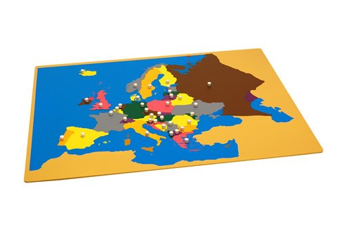 Kid Advance Montessori Puzzle Map of Europe with Control Maps