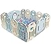 COSTWAY Parc Bébé Pliable 14 Panneaux Barrière de Sécurité en Plastique avec Porte et Jouets Barrière du Jeux pour Enfant