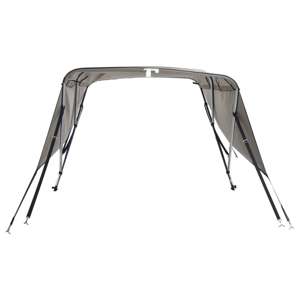 3-Bow Bimini Top con pannelli laterali, grigio antracite, 183 x (185-198) x 137 cm, protezione UV, con telaio in alluminio e fissaggio in acciaio inox, impermeabile, traspirante