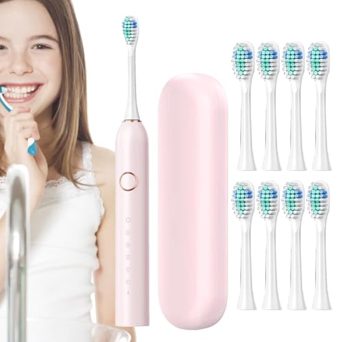 Cepillo de dientes eléctrico recargable - Cepillo de dientes eléctrico, cepillo de dientes rápido | Cepillo de dientes eléctrico recargable para adultos con temporizador incorporado de 2 minutos