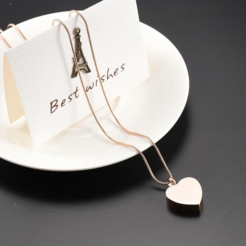 Cercueil et urne funéraire : collier urne pour cendres or rose - 6