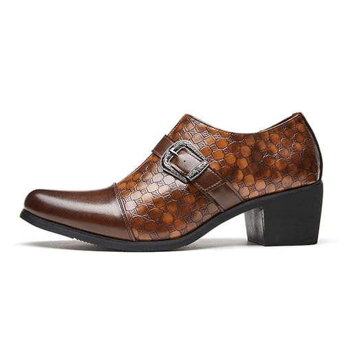 Men's Thick-Heeled Oxford Shoes Fashionable Pointed-Toe Business Formal Shoes Slip-Resistant Chelsea Boots Suitable for Attending Banquets Parties and Weddings2