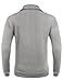 COOFANDY Men's 1/4 Zipper Polo Sweatshirt Fashion Waffle Hoodies Quarter Zip Mock Neck Sweatshirt Light Grey