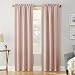 Sun Zero Easton Blackout Energy Efficient Rod Pocket Curtain Panel, 40" x 84", Blush Pink