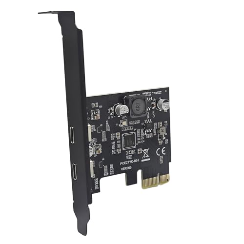 Tarjeta PCIe doble tipo C con USB 3.0 de 5 Gbps y 2 puertos de alta velocidad