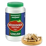 VITAIDEAL ® Weissdorn-Beeren (Crataegus monogyna) 180 Kapseln je 530mg, aus rein natürlichen Kräutern, ohne Zusatzstoffe von NEZ-Diskounter