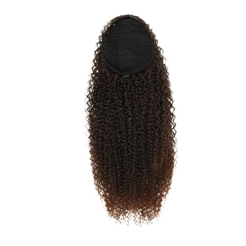 Coleta Postiza Extensiones de cola de caballo con cordón sintético de 24 pulgadas, coletas rizadas, cola de caballo rizada, postizos esponjosos for mujeres ponytail extension(MT1B-30)