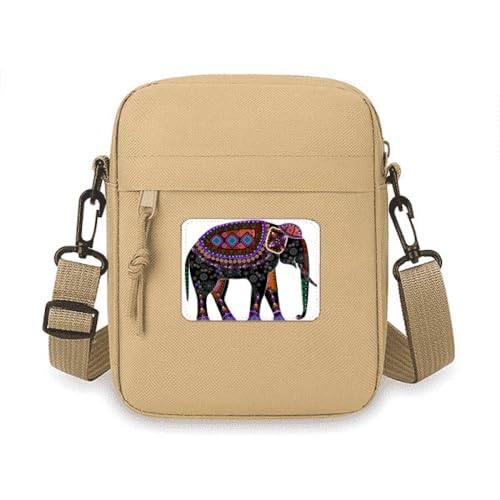 Mini sac à bandoulière éléphant sacoche téléphone portable femme pochette ethnique colorée
