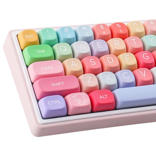 Teclas para teclado Tsungup PBT de ositos de goma, juego de teclas de sublimación de 126 piezas
