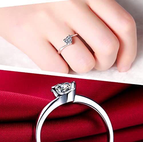 Huxicui 925 Sterling Silver Cubic Zirconia Stackable Rings For Women - 2Mm Thin Plain Band Stacking Rings For Girls Comfort Fit #TOP1