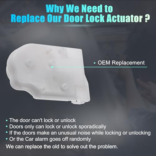 Image of X AUTOHAUX Replacement Rear Liftgate Door Lock Actuator for Subaru Legacy Outback 2005-2009 Tailgate Latch Assembly No.63032AG00A /63032AG00B White